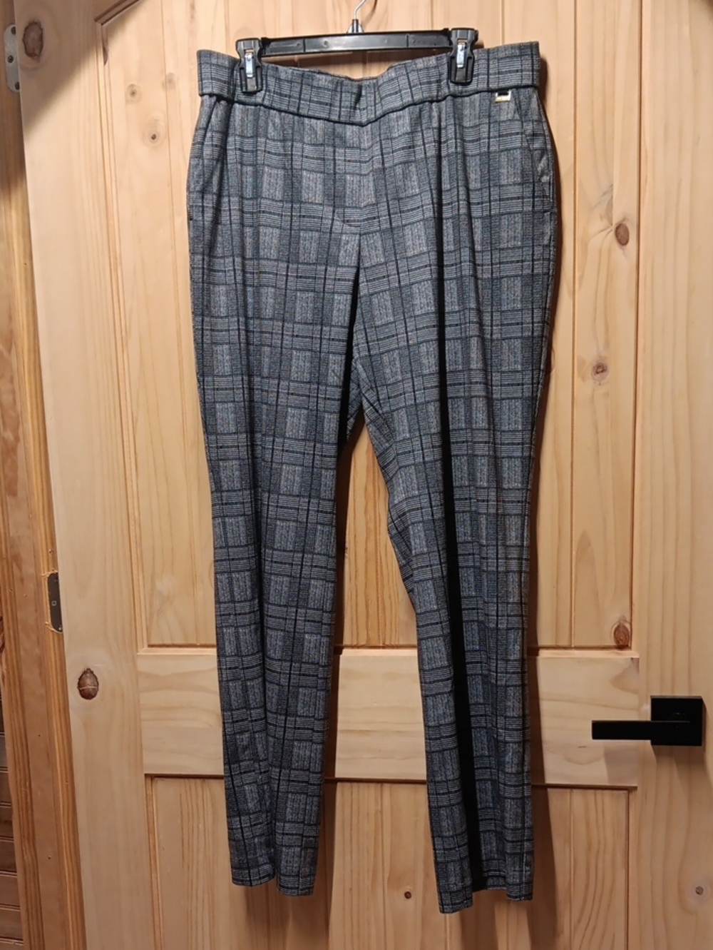 Anne Klein Women's Gray Plaid Dress Pants EUC